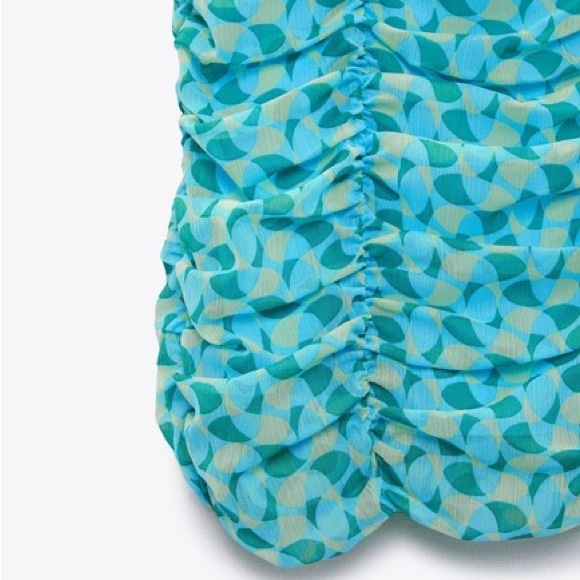 ❤️‍🔥Zara Draped Corsetry-inspired with Print Cocktail Dress❤️‍🔥 - Picture 7 of 9